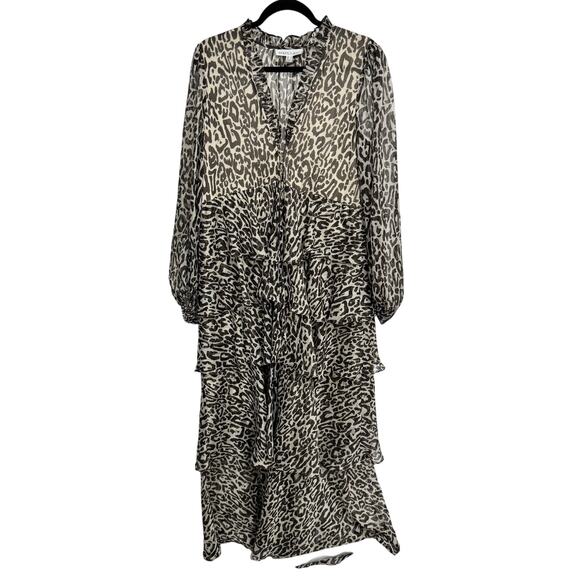 Shona Joy Mariposa Tiered Maxi Dress Shona Joy in Leopard - Picture 3 of 5
